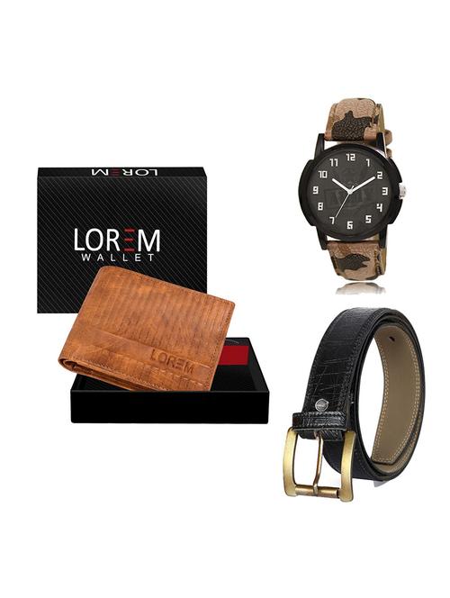 belt, wallet & watch gift combo - 19550222 - Very Small Image - 1
