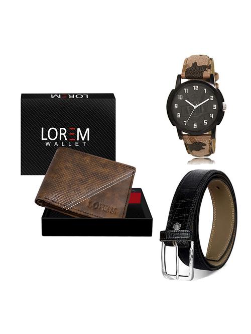 belt, wallet & watch gift combo - 19550244 - Very Small Image - 1