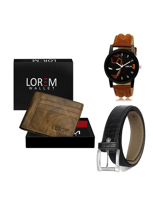 belt, wallet & watch gift combo - 19550433 - Very Small Image - 1