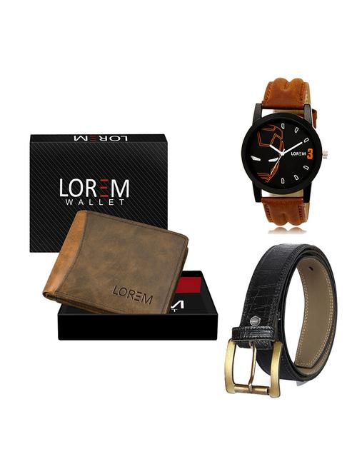 belt, wallet & watch gift combo - 19550474 - Very Small Image - 1