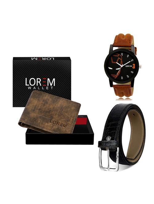 belt, wallet & watch gift combo - 19550490 - Very Small Image - 1