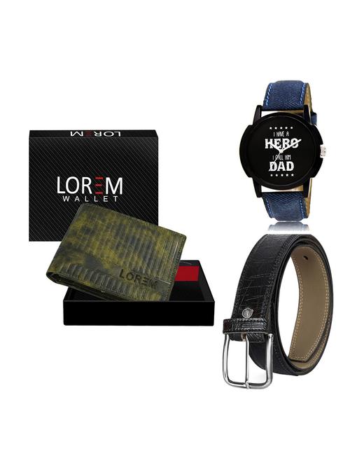 belt, wallet & watch gift combo - 19551317 - Very Small Image - 1