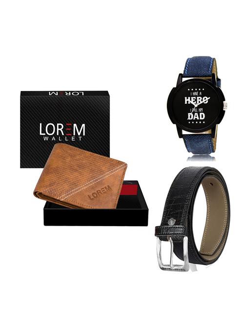 belt, wallet & watch gift combo - 19551337 - Very Small Image - 1