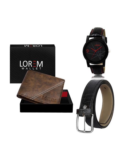 belt, wallet & watch gift combo - 19551599 - Very Small Image - 1