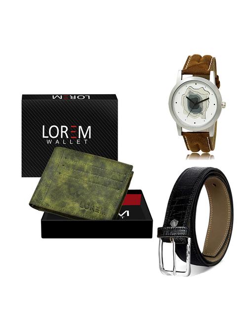 belt, wallet & watch gift combo - 19551780 - Very Small Image - 1