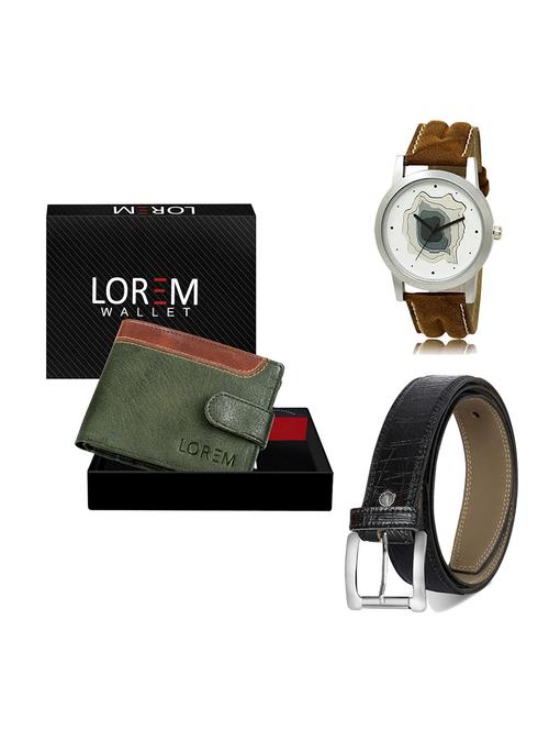 belt, wallet & watch gift combo - 19551951 - Very Small Image - 1