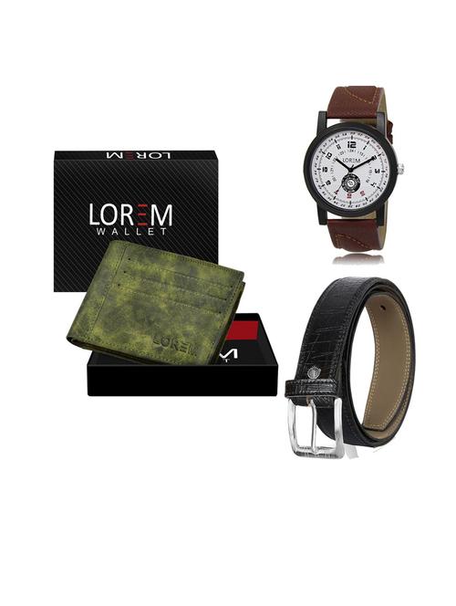 belt, wallet & watch gift combo - 19552321 - Very Small Image - 1