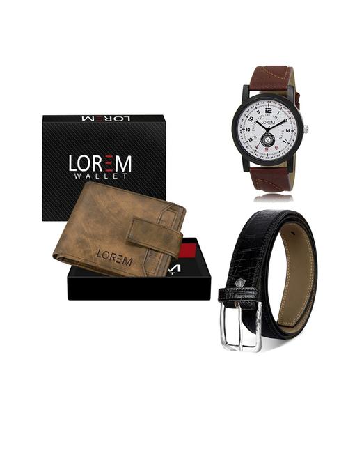 belt, wallet & watch gift combo - 19552356 - Very Small Image - 1