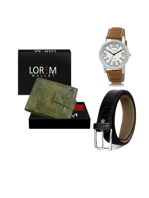 belt, wallet & watch gift combo - 19553160 - Very Small Image - 1