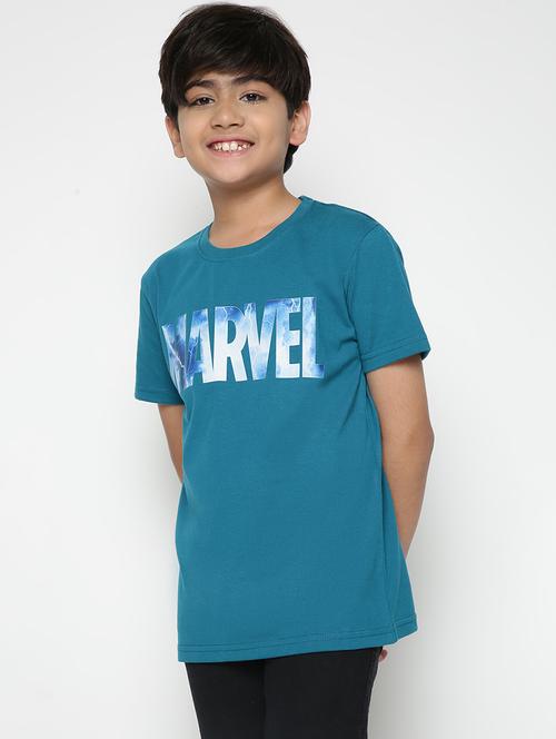 boys round neck chest print t-shirt  - 19555018 - Very Small Image - 1
