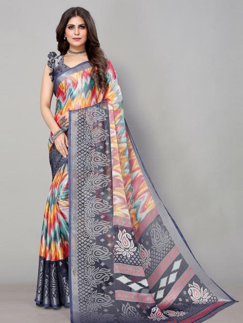 woven self design saree with blouse - 19568404 - Very Small Image - 1