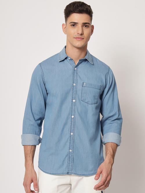 mens solid casual shirt - 19572394 - Very Small Image - 1