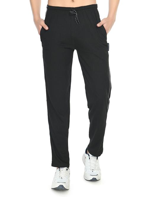 mid rise solid full length track pant - 19576317 - Very Small Image - 1