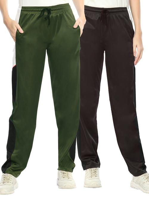 women mid rise track pant combo - 19576446 - Very Small Image - 1