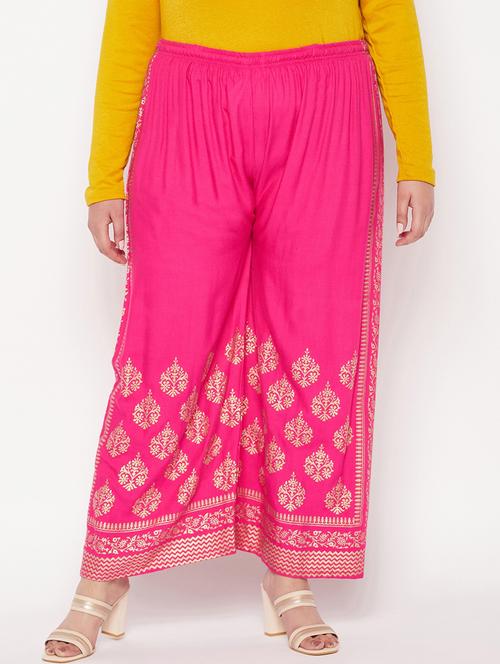 mid rise printed straight palazzo - 19578488 - Very Small Image - 1