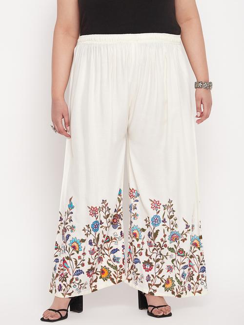 mid rise printed straight palazzo - 19578971 - Very Small Image - 1