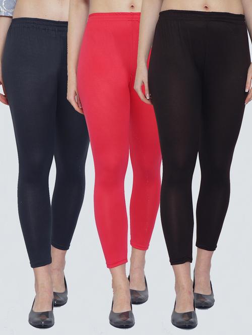 pack of 3 solid leggings - 19578996 - Very Small Image - 1