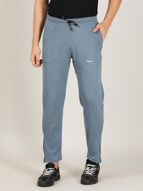 blue cotton  ankle length track pant - 19579430 - Very Small Image - 1