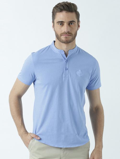 heniey neck solid regular t-shirt - 19580428 - Very Small Image - 1