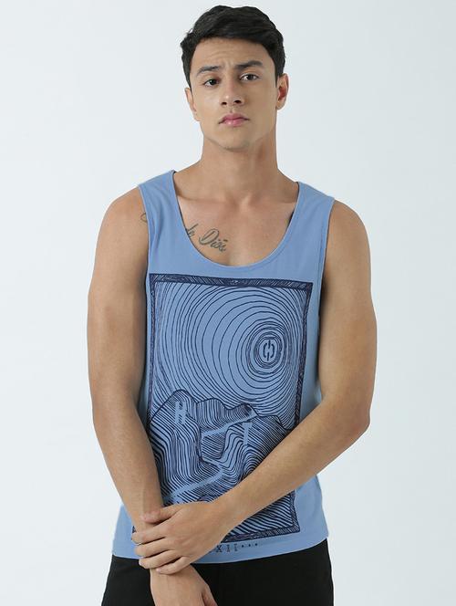 scoop neck printed regular vest - 19580455 - Very Small Image - 1
