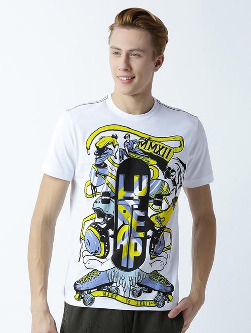 round neck printed regular t-shirt - 19580724 - Very Small Image - 1