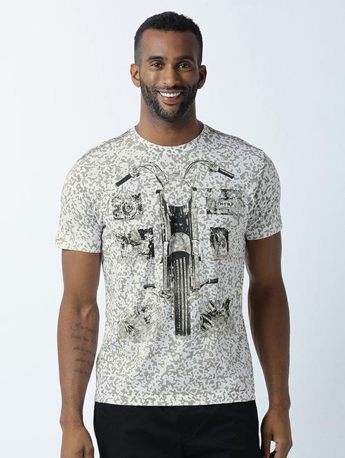 men crew neck printed regular t-shirt - 19581697 - Very Small Image - 1