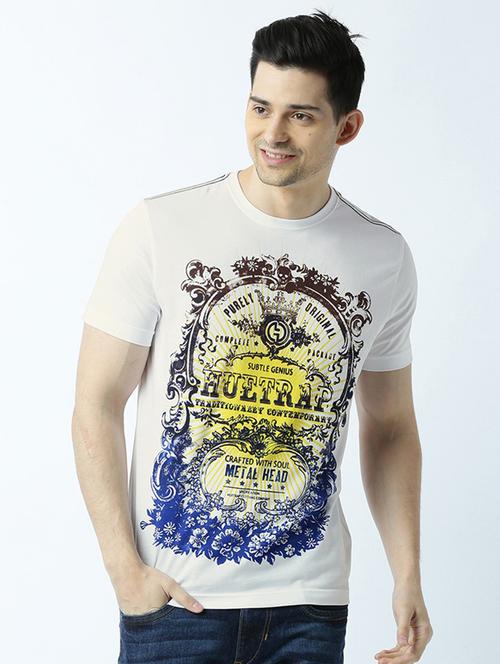 men crew neck front print t-shirt - 19581708 - Very Small Image - 1