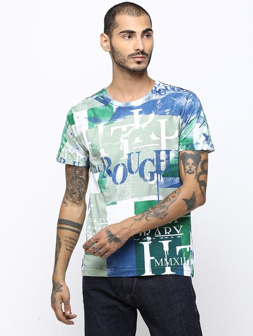 men round neck printed t-shirt - 19581986 - Very Small Image - 1