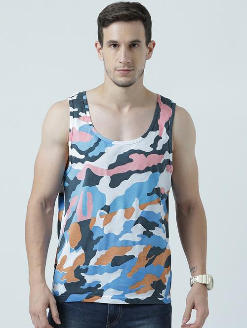 men printed sleeveless vest - 19582024 - Very Small Image - 1