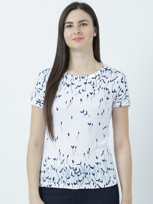 women's all over print round neck t-shirt - 19582754 - Very Small Image - 1