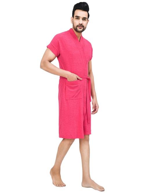 men's solid bathrobe gown - 19588482 - Very Small Image - 1