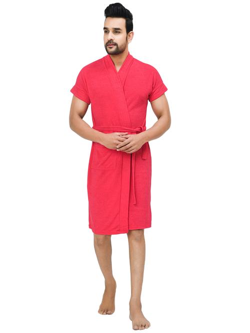 men's solid bathrobe gown - 19588546 - Very Small Image - 1