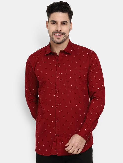 mens micro print casual shirt - 19591854 - Very Small Image - 1