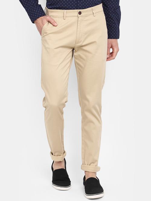 beige cotton chinos casual trouser - 19592659 - Very Small Image - 1