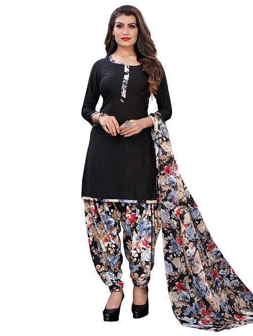 crepe black kurta salwar set - 19593901 - Very Small Image - 1