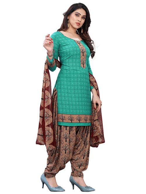 crepe blue kurta salwar set - 19593982 - Very Small Image - 1