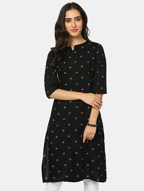 women's straight kurta - 19598203 - Very Small Image - 1