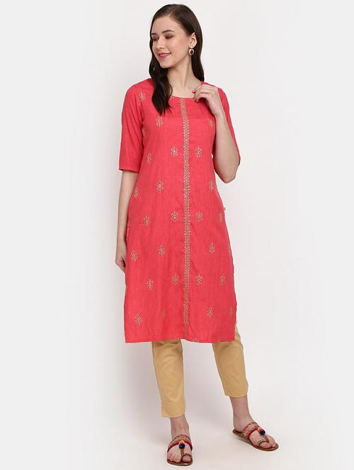 women's straight kurta - 19598218 - Very Small Image - 1