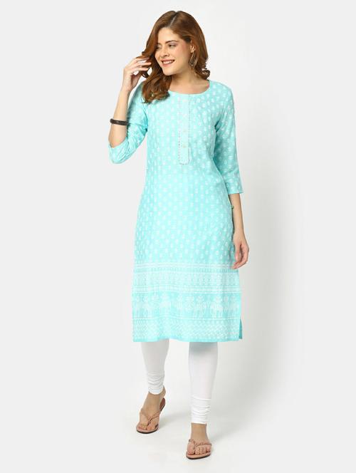women's straight kurta - 19598255 - Very Small Image - 1