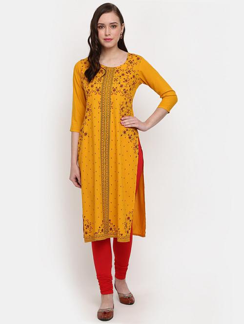 women's straight kurta - 19598267 - Very Small Image - 1