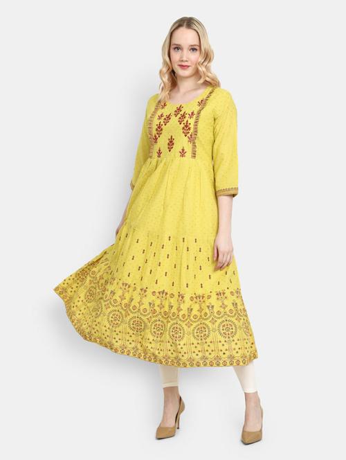 women's flared kurta - 19598292 - Very Small Image - 1
