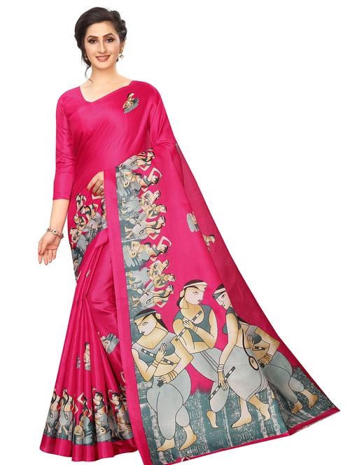 art silk woven saree with blouse - 19602529 - Very Small Image - 1
