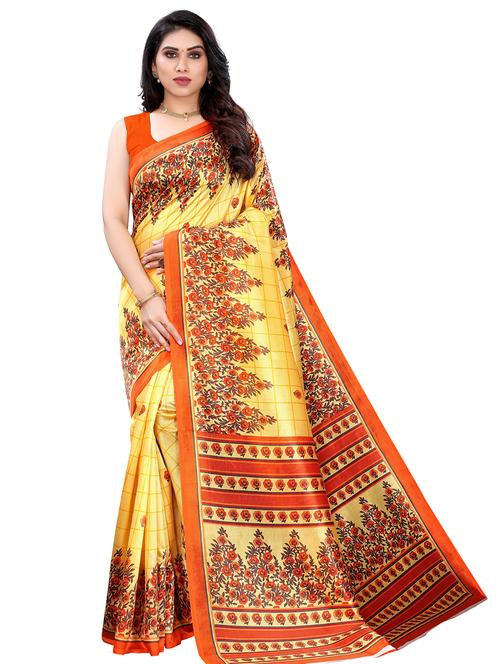 art silk woven saree with blouse - 19602550 - Very Small Image - 1