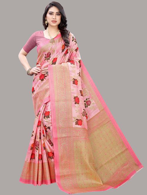 art silk woven saree - 19602611 - Very Small Image - 1
