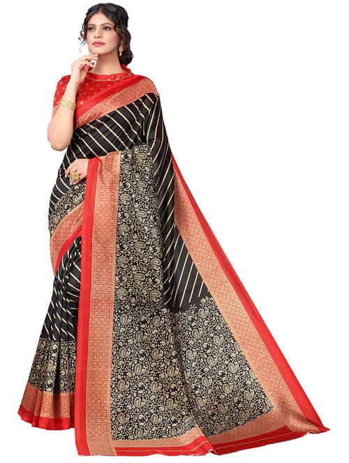 art silk woven saree with blouse - 19602928 - Very Small Image - 1