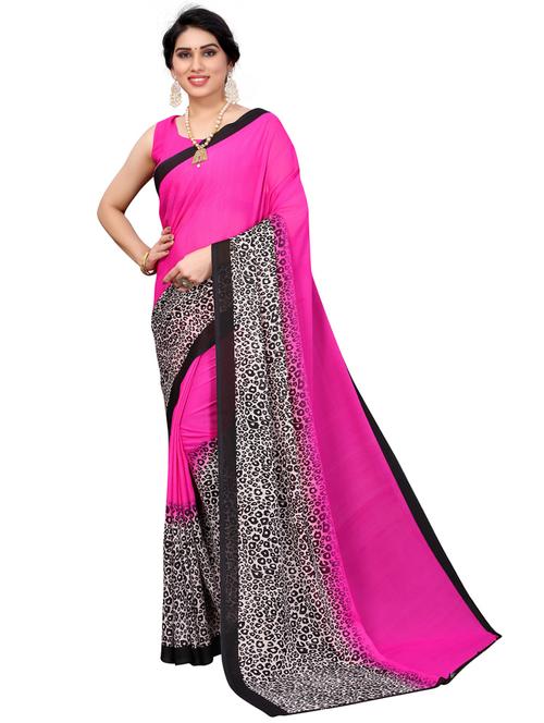 animal print border woven saree - 19603340 - Very Small Image - 1