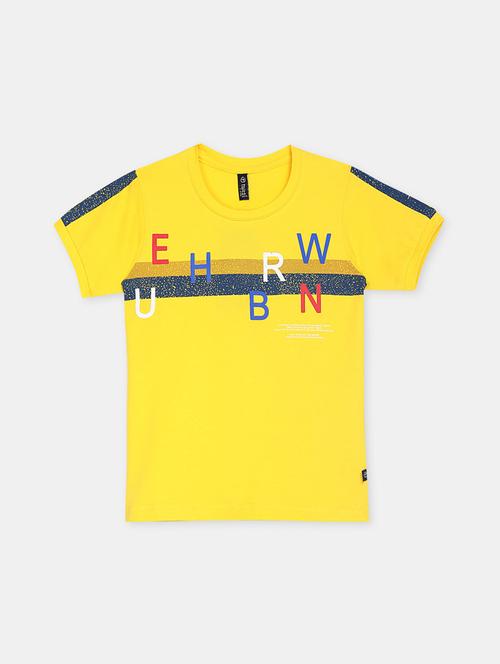 Boys Round Neck Front Print T-shirt - 19603503 - Very Small Image - 1