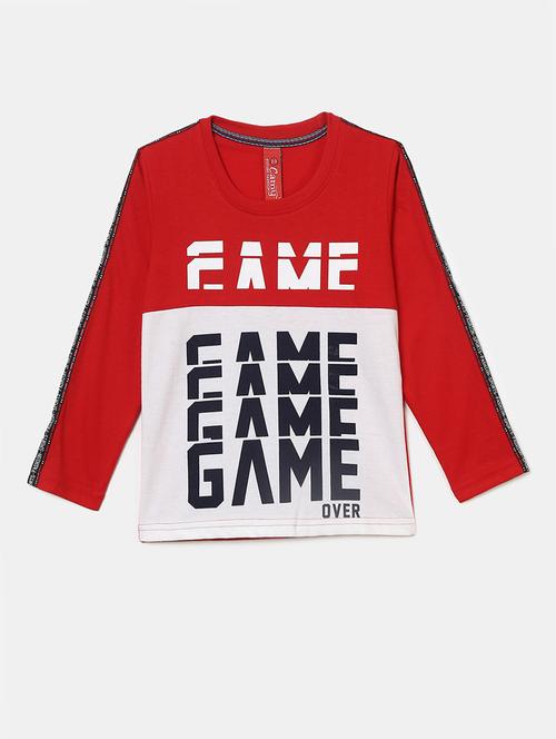 boys round neck front print t-shirt  - 19603532 - Very Small Image - 1