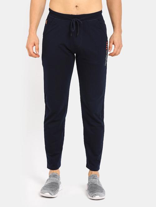 navy blue solid casual track pant - 19604194 - Very Small Image - 1