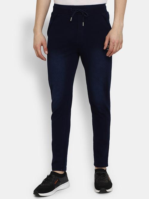 navy blue solid casual track pant - 19604230 - Very Small Image - 1